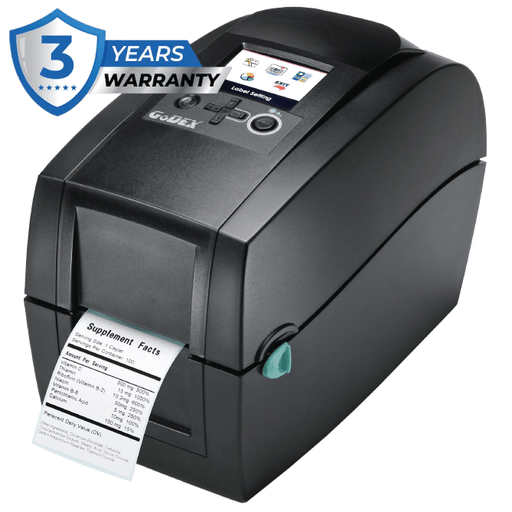 Discover the RT200i Mini Barcode Printer – the ultimate 2” thermal transfer printer with industrial performance. Featuring a 3-year warranty, colour LCD, multiple connectivity options, 7 IPS speed, and compact design. Includes free GoLabel software. Order now for unmatched efficiency and reliability.