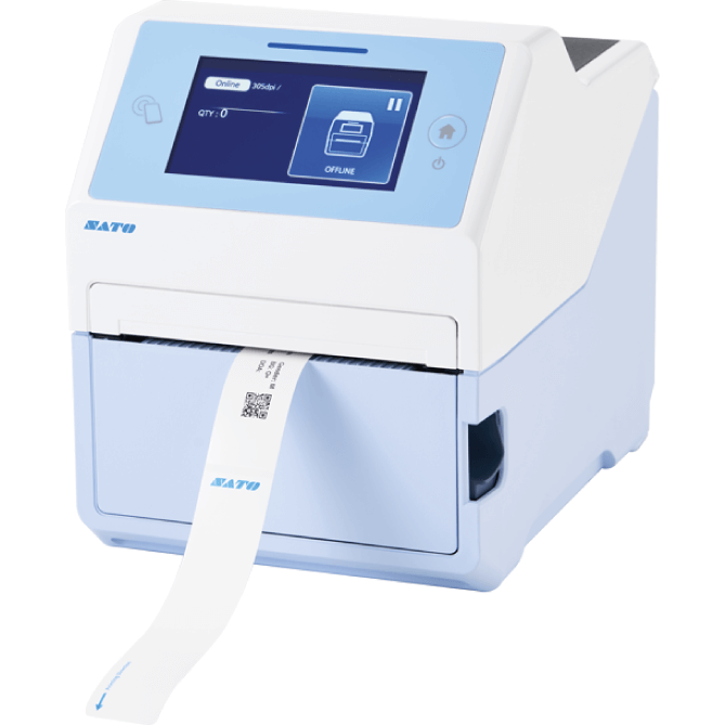 The 4-inch CT4-LX-HC thermal desktop healthcare printer combines intelligence, functionality, and performance. Standard features include clinical-ready antimicrobial plastic casing, disinfectant wipe down ready