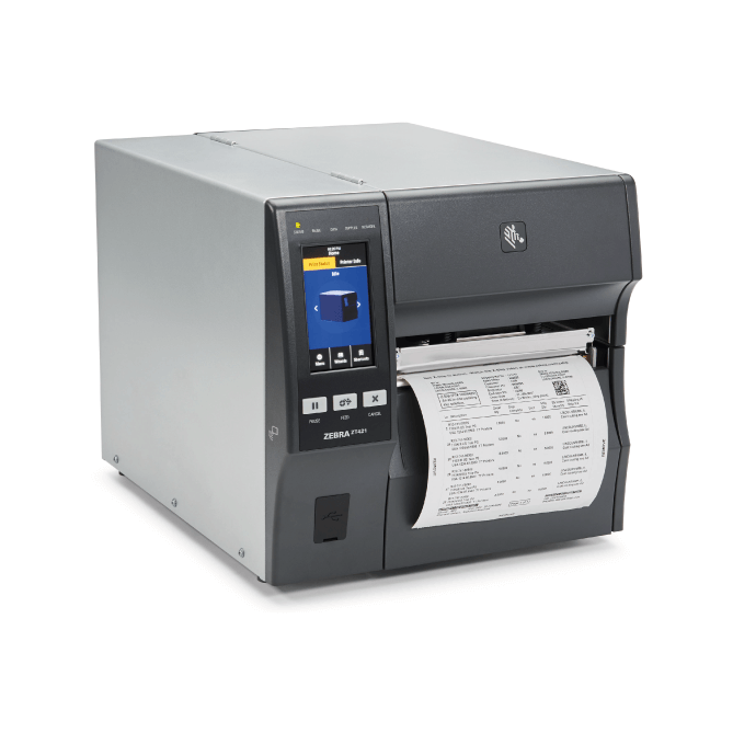 Discover the ZT421 Industrial Printer, designed for versatile, high-demand applications with print widths up to 6.6 inches (168 mm). Easily upgrade with field-installable connectivity, media handling, and RFID options. Available in 203 dpi and 300 dpi for sharp, reliable printing. Enhance your operations today!